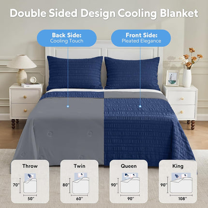 Cozy Comfort | Cooling Blanket with Double-Sided Design | Lightweight & Breathable for Hot Sleepers