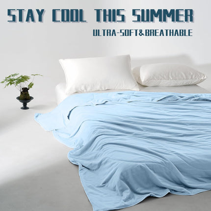 Cooling Comforter Set | Lightweight Cooling Blanket with Cooling Pillowcases | Moisture-Wicking Fabric for Hot Sleepers