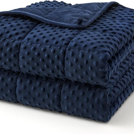 Cozy Comfort | Dots Weighted Blanket with Cooling Microfiber | All-Season Softness for Ultimate Relaxation
