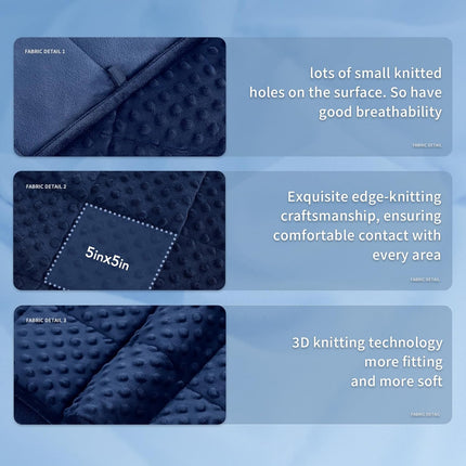 Cozy Comfort | Dots Weighted Blanket with Cooling Microfiber | All-Season Softness for Ultimate Relaxation