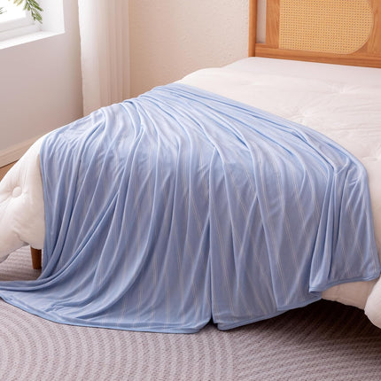 Cooling Comfort | Reversible Lightweight Blanket for Hot Sleepers | Soft Thin Throw for Bed & Couch