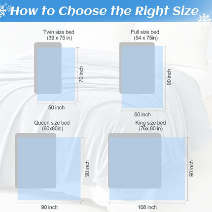 Cool Comfort | Direct Cooling Throw Blanket for Hot Sleepers with Double-Sided Cold Effect | Lightweight & Breathable Summer Blanket for Night Sweats