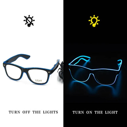 Neon Glasses with LED Lighting Modes | Colorful Tech Accessory for Parties and Events