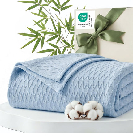 Cozy Comfort | Cooling Bamboo Rayon Blanket for Hot Sleepers | Lightweight & Breathable Summer Throw for Bed and Couch