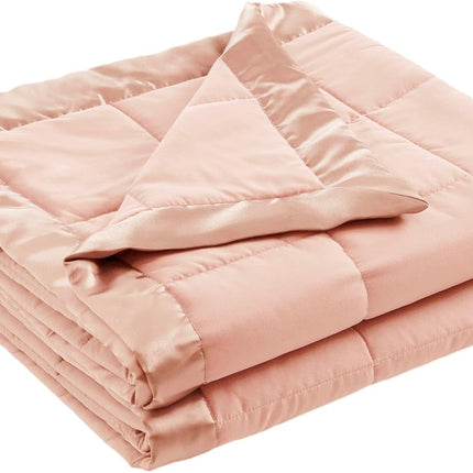 Windom Collection | Down Alternative Blanket with Moisture-Wicking Treatment | Lightweight & Soft Bed Cover for All Seasons, Satin Trim