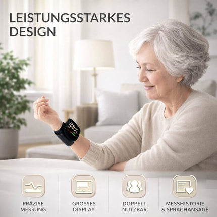 Home Blood Pressure Monitor, Wrist BP Monitor with Touch Screen