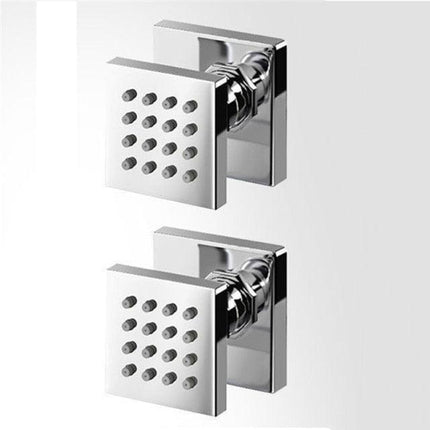 Body Shower Jets, Solid Brass Massage Shower Body Sprayer, Wall Mounted Spa Shower Fixtures in Square or Round – image 7