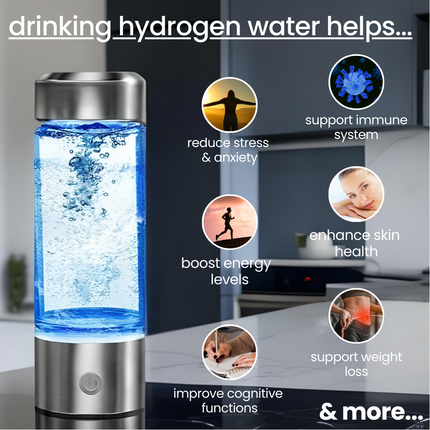 Hydrogen Water Bottle, Antioxidant Water Bottle for Daily Hydration and Wellness