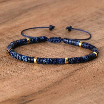 Handmade Beaded Bracelets with Natural Stone, Adjustable Braided Bracelet – image 45