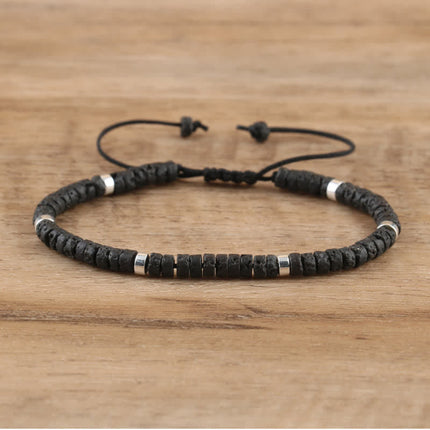 Handmade Beaded Bracelets with Natural Stone, Adjustable Braided Bracelet – image 11