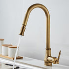 Pull Down Kitchen Faucet, Brass Kitchen Faucet with Sprayer