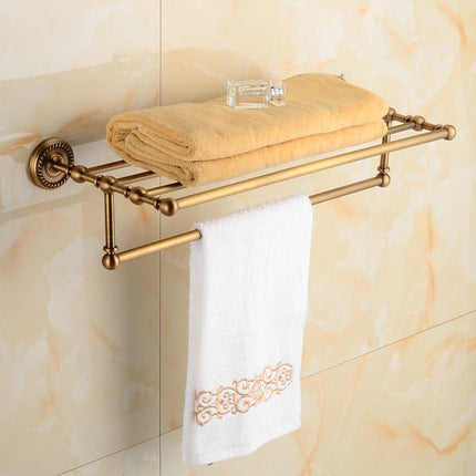 Antique Brass Bathroom Accessory, Towel Rack – image 10