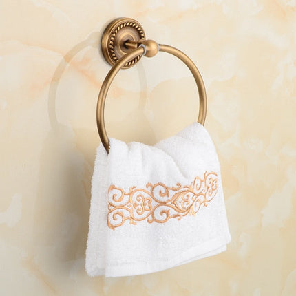 Antique Brass Bathroom Accessory, Toilet Paper Holder – image 9
