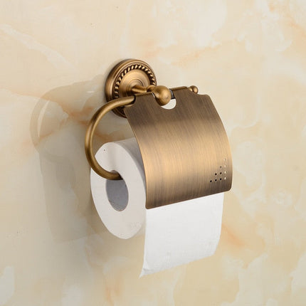 Antique Brass Bathroom Accessory, Towel Ring – image 17