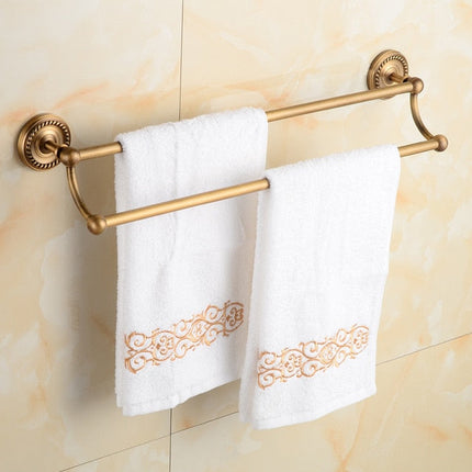 Antique Brass Bathroom Accessory, Towel Bar – image 11