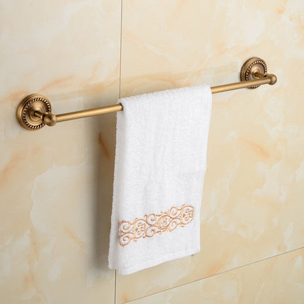Antique Brass Bathroom Accessory, Towel Ring – image 12