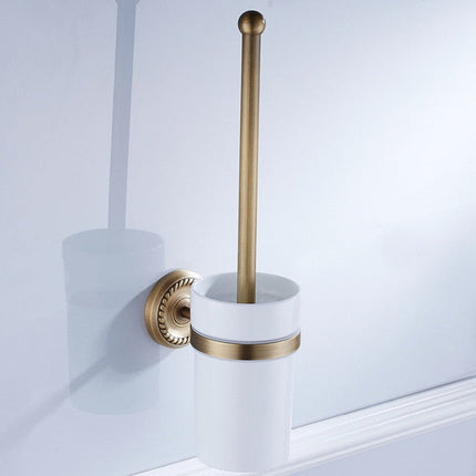 Antique Brass Bathroom Accessory, Toilet Paper Holder – image 14