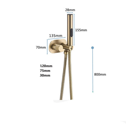 Toilet Sprayer with Hot and Cold Mixer, Handheld Bidet Sprayer Shattaf with Hose