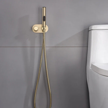 Toilet Sprayer with Hot and Cold Mixer, Brass Bidet Sprayer for Toilet, Handheld Bidet Sprayer Shattaf with Hose
