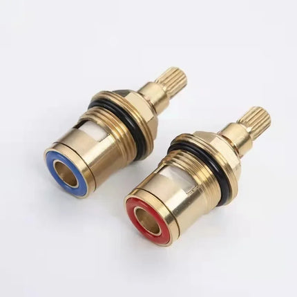 Faucet Cartridge Replacement, Brass Ceramic Disc Faucet Valve Cartridge, Universal Tap Valve for Leaky Faucet Repair