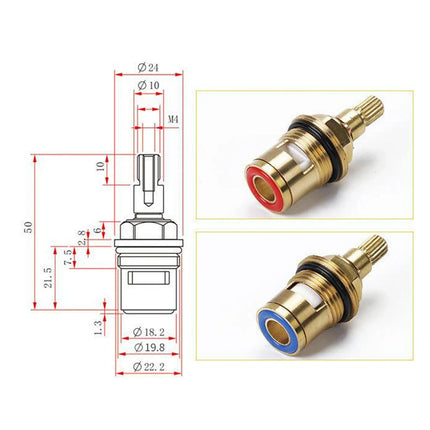 Faucet Cartridge Replacement, Universal Tap Valve for Leaky Faucet Repair