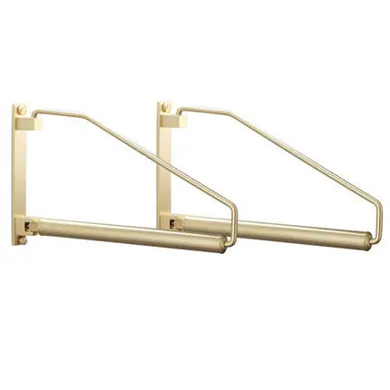 Clothes Hanger Rack Wall Mounted, Folding Clothes Drying Rack in Brass