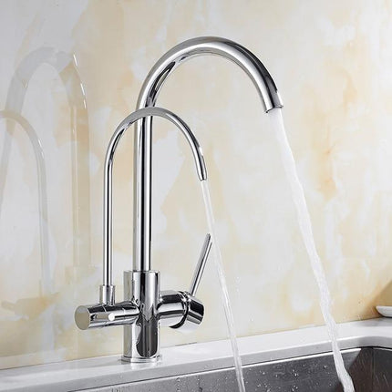 Kitchen Faucet with Sprayer, Brass Kitchen Sink Faucet