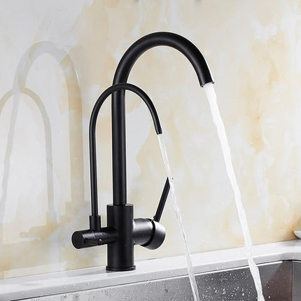 Kitchen Faucet with Sprayer, Single Hole Pull Out Kitchen Faucet with 3 Way Spray – image 4