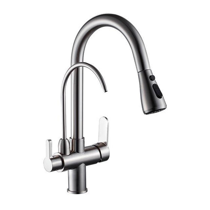 Kitchen Faucet with Sprayer, Single Hole Pull Out Kitchen Faucet with 3 Way Spray