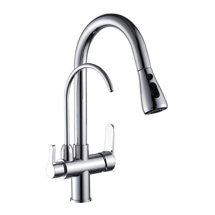 Kitchen Faucet with Sprayer, Brass Kitchen Sink Faucet – image 6