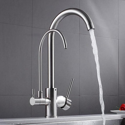 Kitchen Faucet with Sprayer, Brass Kitchen Sink Faucet, Single Hole Pull Out Kitchen Faucet with 3 Way Spray