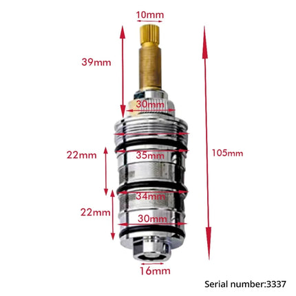 Shower Cartridge Replacement, Thermostatic Shower Valve Cartridge, Brass Faucet Cartridge for Temperature Control – image 7