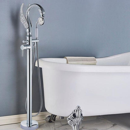 Freestanding Tub Filler, Free Standing Tub Faucet for Hot and Cold Water – image 8