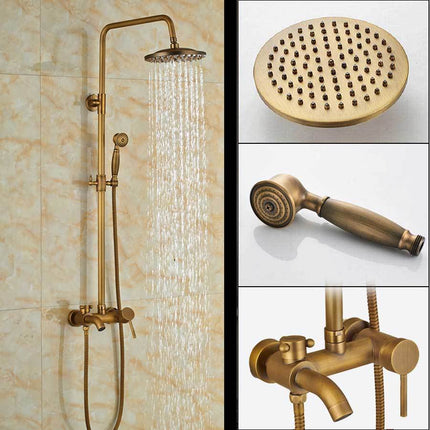 Bathtub Faucet with Handheld Shower, Wall Mounted Tub Filler