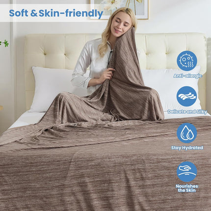 Cooling Blanket Collection | Soft Lightweight Summer Blanket for Hot Sleepers | Ideal for Night Sweats on Bed or Couch
