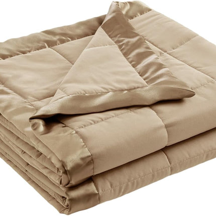 Windom Collection | Down Alternative Blanket with Moisture-Wicking Treatment | Lightweight & Soft Bed Cover for All Seasons, Satin Trim