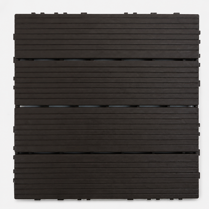 Interlocking Deck Tiles, PVC Flooring for Balcony and Garden, Outdoor Patio Tiles in Snap Together Sets