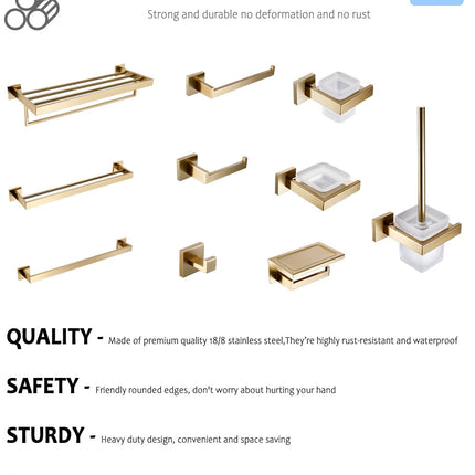 Bathroom Accessories, Brushed Stainless Steel Bath Accessories