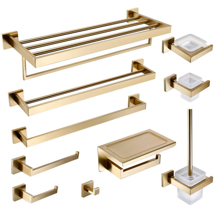 Bathroom Accessories, Brushed Stainless Steel Bath Accessories, Toilet Paper Holder, Bath Towel Rack, Soap Dish
