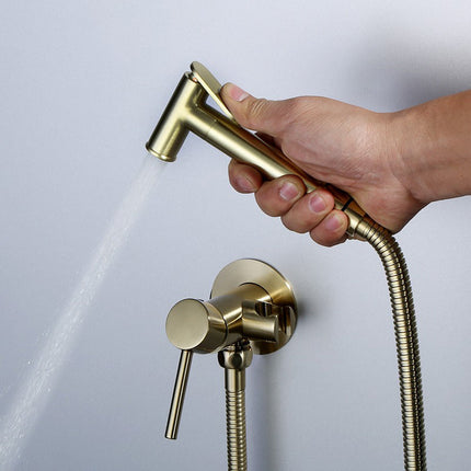 Toilet Sprayer, Hand Held Bidet Sprayer in Solid Brass with Hot and Cold Mixer, Bathroom Sprayer with Bidet Hose