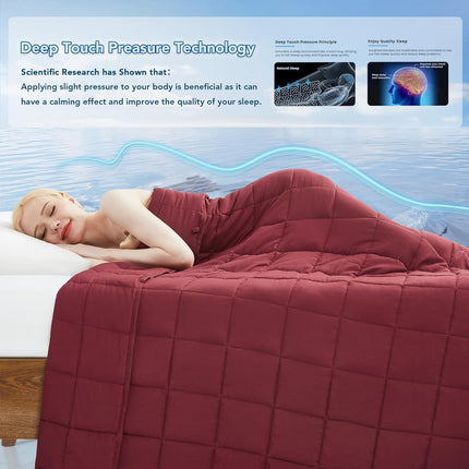 Cozy Comfort | Weighted Blanket with Cooling Microfiber | All-Season Softness for Ultimate Relaxation