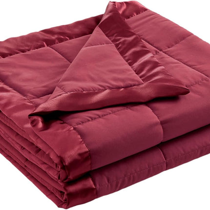 Windom Collection | Down Alternative Blanket with Moisture-Wicking Treatment | Lightweight & Soft Bed Cover for All Seasons, Satin Trim