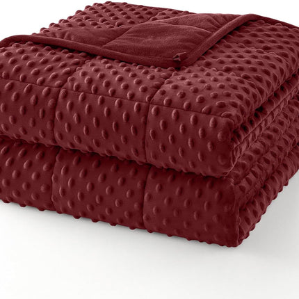 Cozy Comfort | Dots Weighted Blanket with Cooling Microfiber | All-Season Softness for Ultimate Relaxation