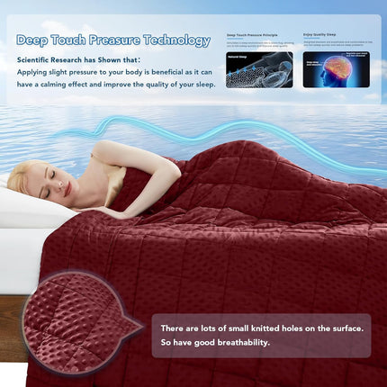 Cozy Comfort | Dots Weighted Blanket with Cooling Microfiber | All-Season Softness for Ultimate Relaxation