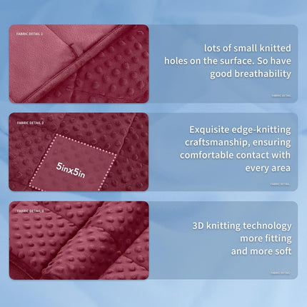 Cozy Comfort | Dots Weighted Blanket with Cooling Microfiber | All-Season Softness for Ultimate Relaxation