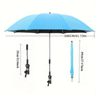 Clip On Outdoor Umbrella, Beach Chair Umbrella with 360 Degree Rotation, Sun Umbrella for Camping Chair and Golf Cart