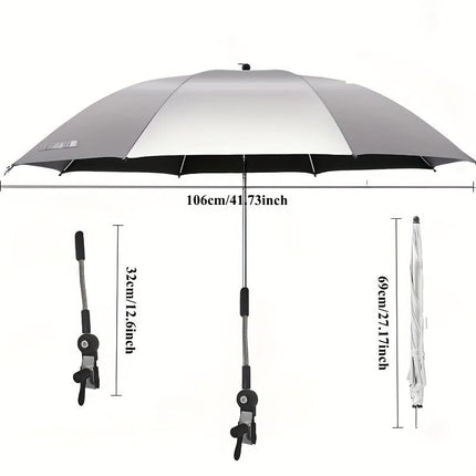Clip On Outdoor Umbrella, Sun Umbrella for Camping Chair and Golf Cart – image 9