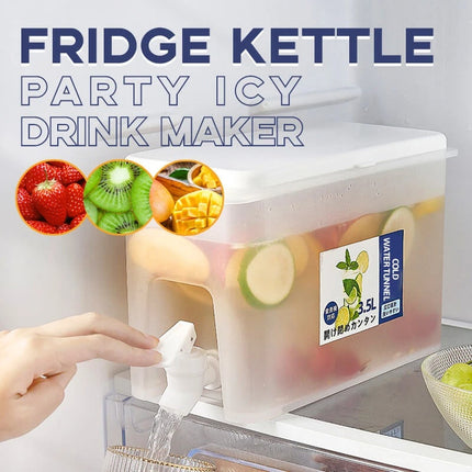 Large Capacity Refrigerator Storage Jar with Faucet | 3.5L Food-Grade Container for Cold Drinks