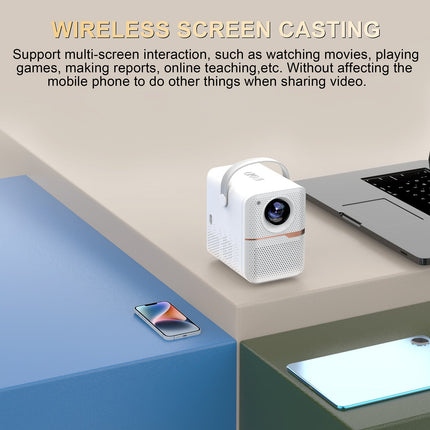 High-Quality Mini Portable LCD Projector with 1280x720 Resolution | Efficient 400 Lumens for Indoor and Outdoor Use