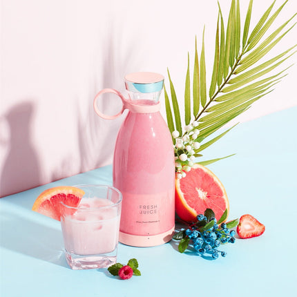 350ML Portable Blender with Stainless Steel Blades | USB Rechargeable Juice Mixer for Smoothies on the Go